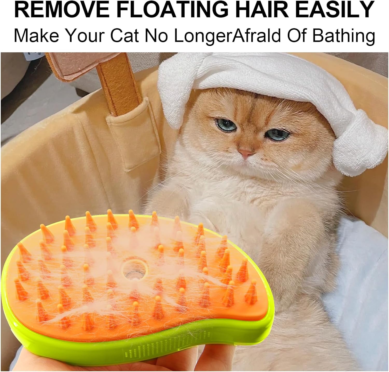 12918 3 In1 Cat Steamy Brush, Self Cleaning Steam Cat Brush Cat Steamer Brush for Massage Cat Grooming Brush Pet Hair Removal Comb for Cat and Dog, for Removing Tangled and Loose Hair 12918 3 In1 Cat Steamy Brush, Self Cleaning Steam Cat Brush Cat Steamer Brush for Massage Cat Grooming Brush Pet Hair Removal Comb for Cat and Dog, for Removing Tangled and Loose Hair